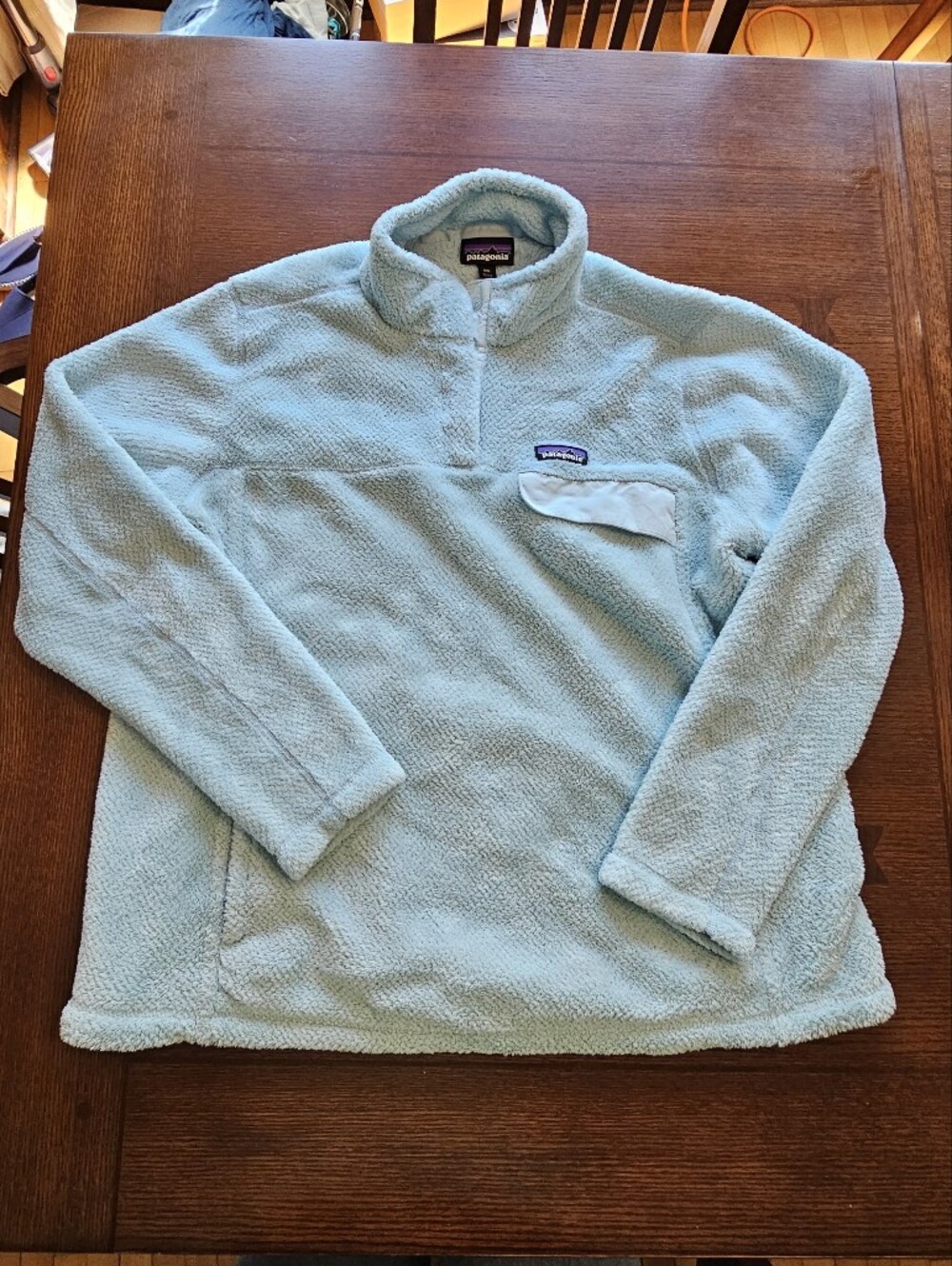 Patagonia Re-Tool Snap-T Pullover Light Aqua Blue/Mint Green XXL